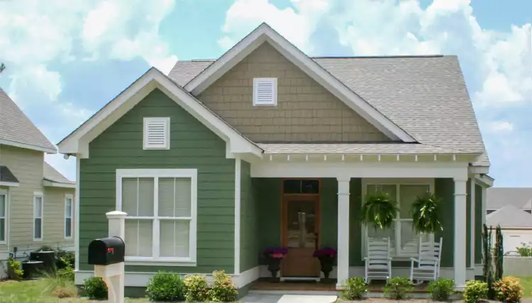 image of single story farmhouse plan 10431