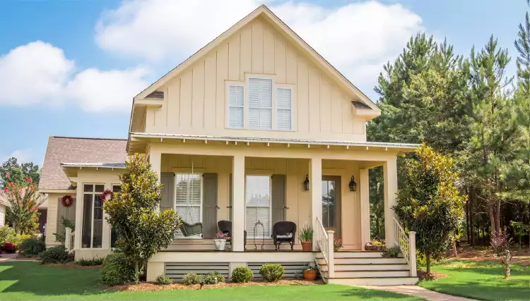 image of 2 story cottage house plan 11395