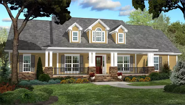 image of 1.5 story house plan 11408