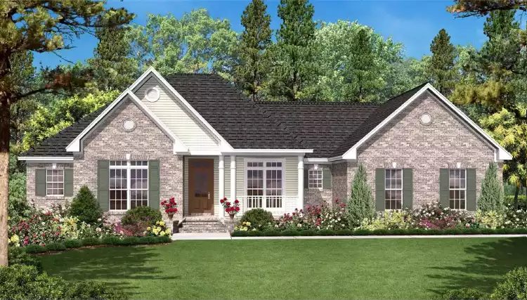 image of small lake house plan 11557