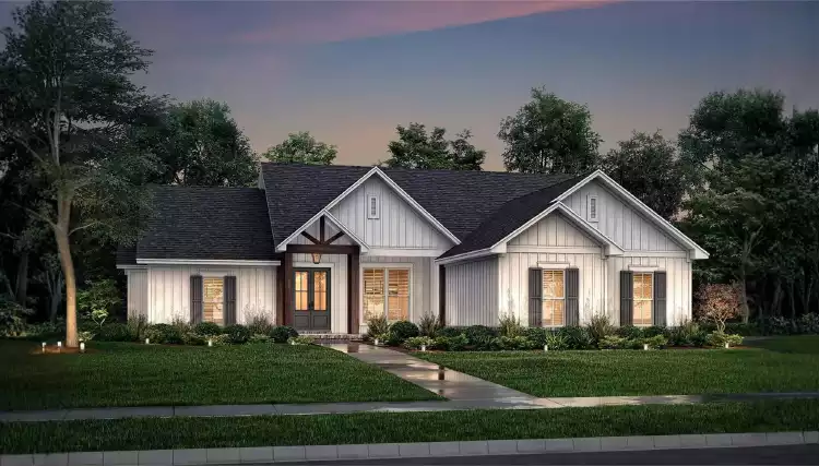 image of single story contemporary house plan 11611