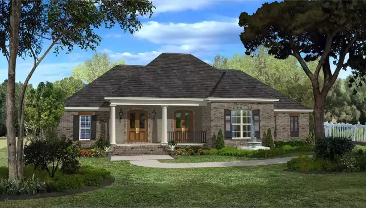 image of single story traditional house plan 11970