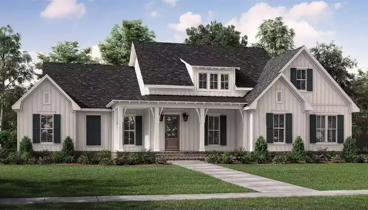 image of modern farmhouse plan 11986