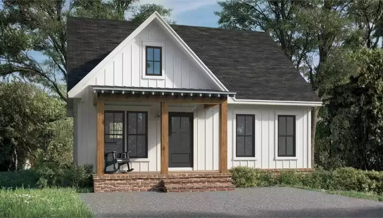 image of tiny bungalow house plan 12076