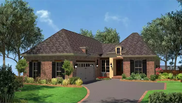 image of single story french country house plan 12228