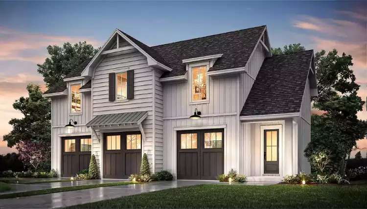 image of garage house plan 12292