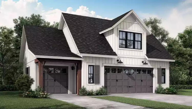 image of garage house plan 12295