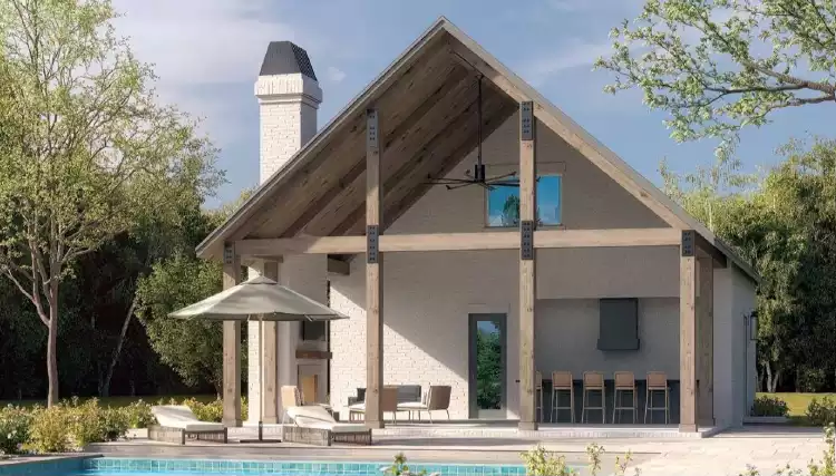 image of pool house plan 12297