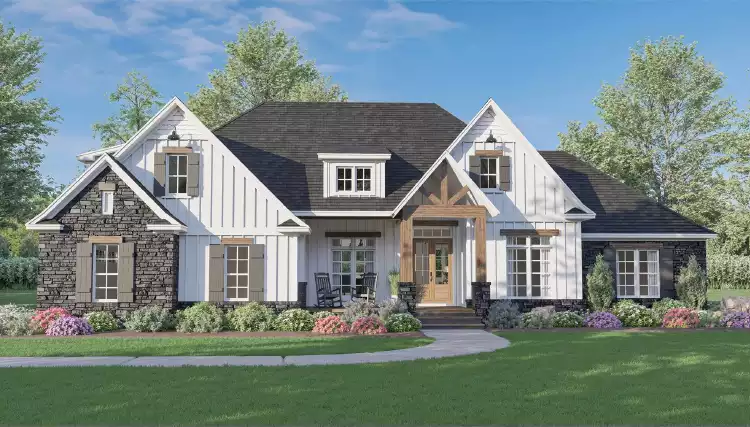 image of single story country house plan 12412