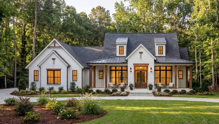 image of modern farmhouse plan 12415