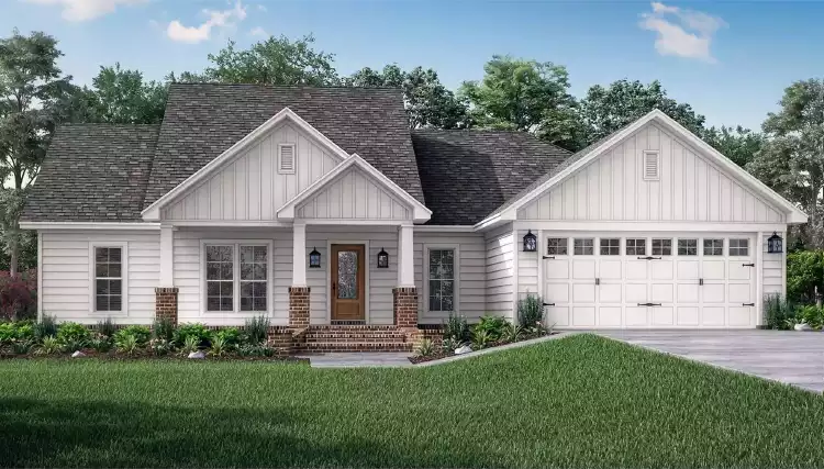 image of small ranch house plans with garage space plan 12454