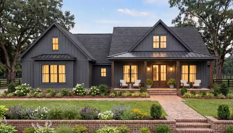 image of single story craftsman house plan 12428