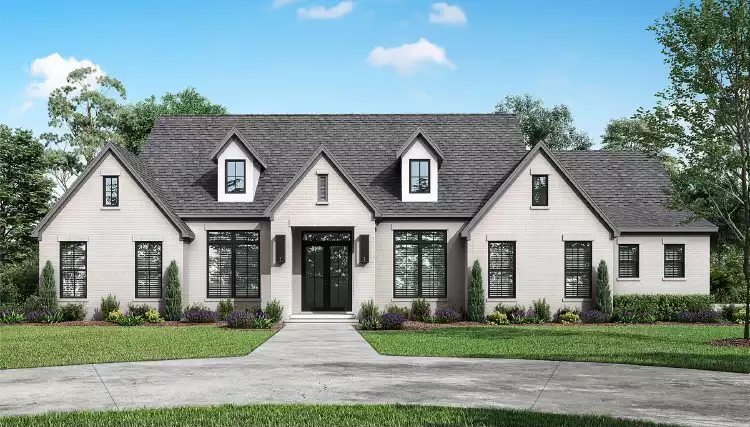 Apple Court Midsize One Story Traditional Style House Plan