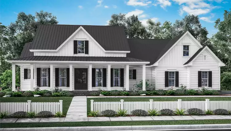 image of single story country house plan 9292