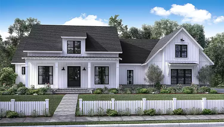 image of single story country house plan 9295