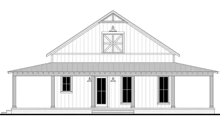 The Vetiver Barn 2 Bedroom Country Style House Plan 9371 - 9371