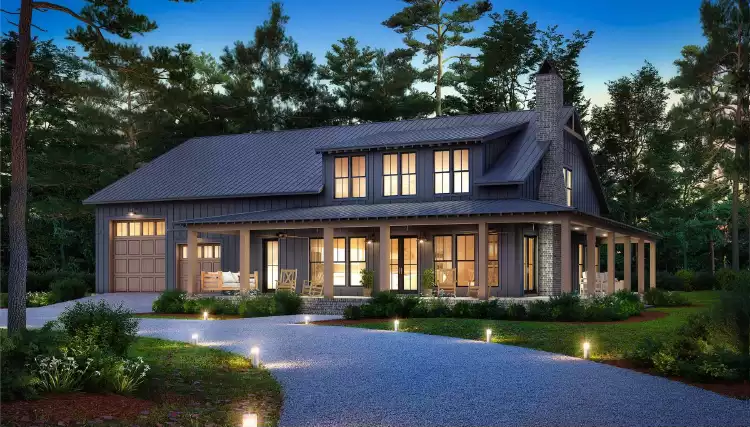 image of barndominium house plan 9378