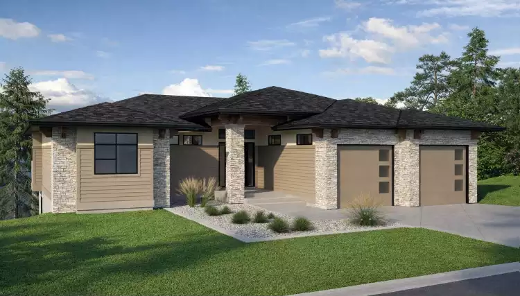 image of small modern house plan 10028