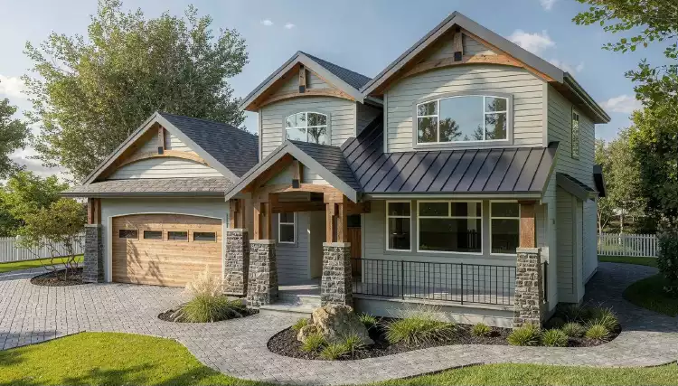 image of 2 story cottage house plan 10058