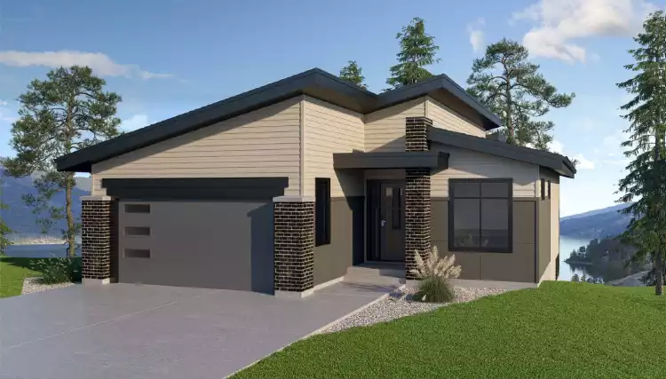 image of small modern house plan 10059