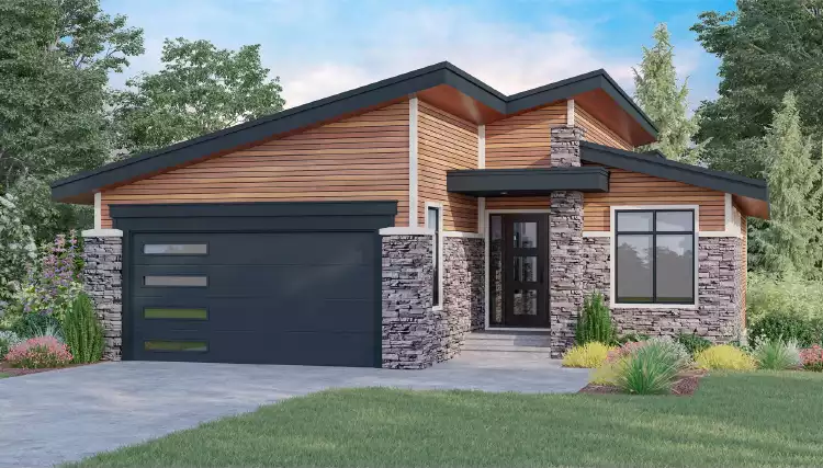 image of small modern house plan 10059