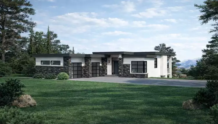 image of small modern house plan 10205