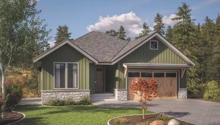 image of small modern farmhouse plan 10402