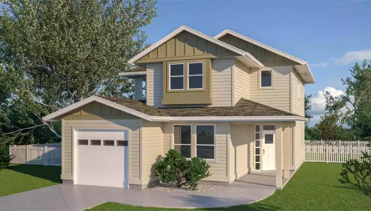 image of 2 story craftsman house plan 10403