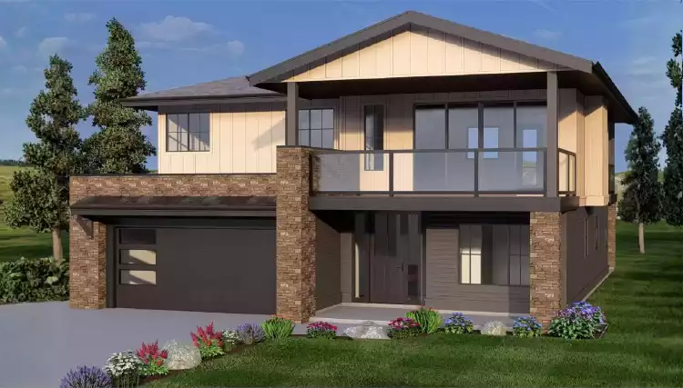 image of transitional house plan 11703