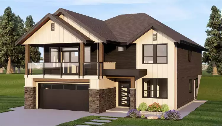 image of small modern farmhouse plan 11704