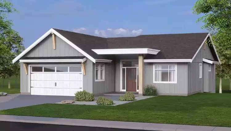 image of small modern farmhouse plan 11981