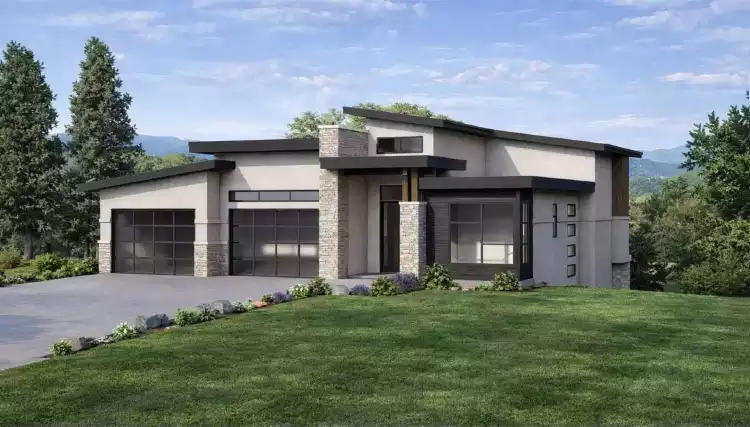 image of single story ranch house plan 11983