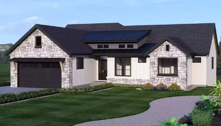 image of small modern farmhouse plan 11991