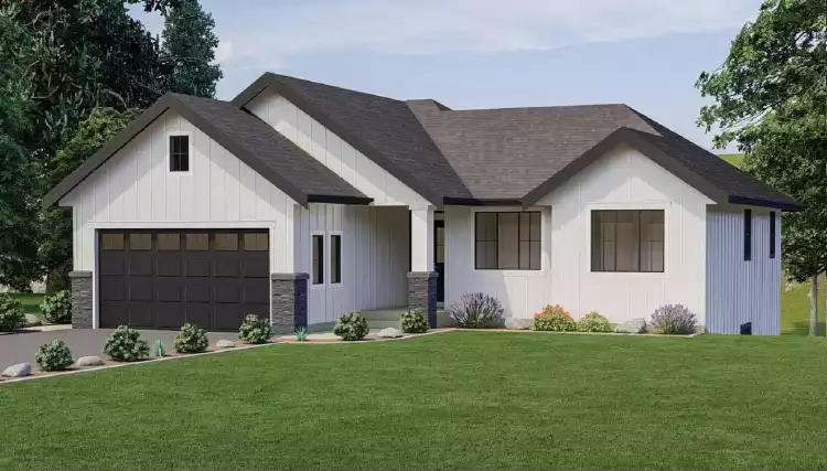 image of affordable modern farmhouse plan 11992