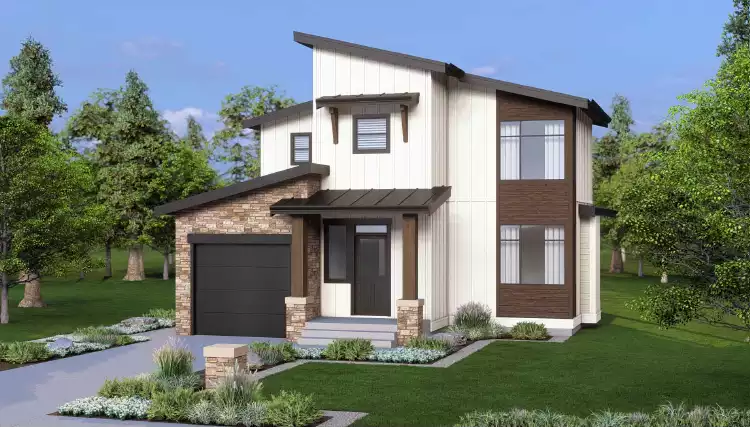 image of small modern house plan 10803