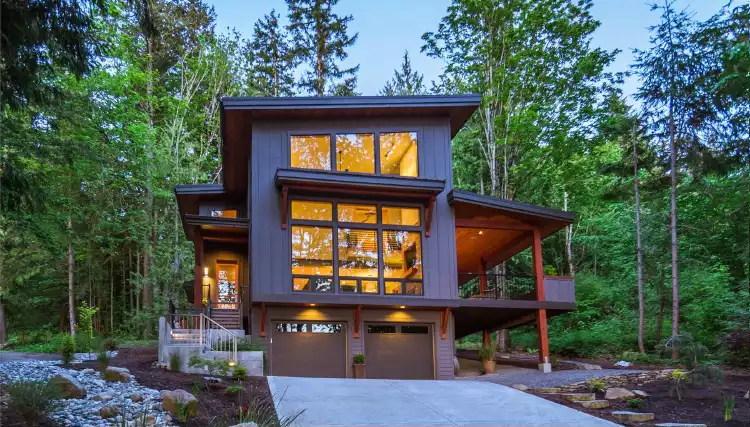 image of 2 story contemporary house plan 6454