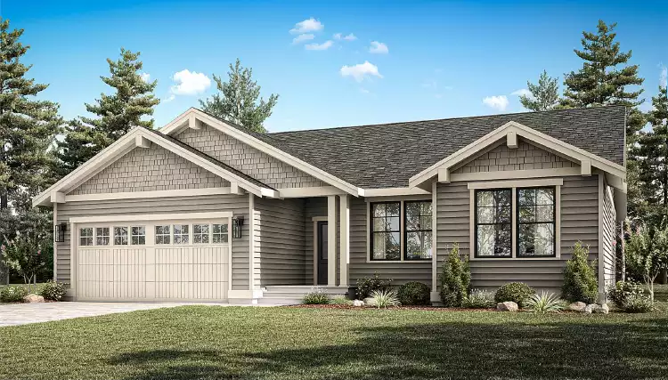 image of small ranch house plans with garage space plan 7113