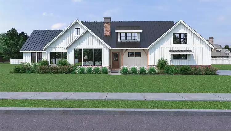 image of affordable modern farmhouse plan 7431