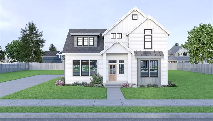 image of 2 story craftsman house plan 8348