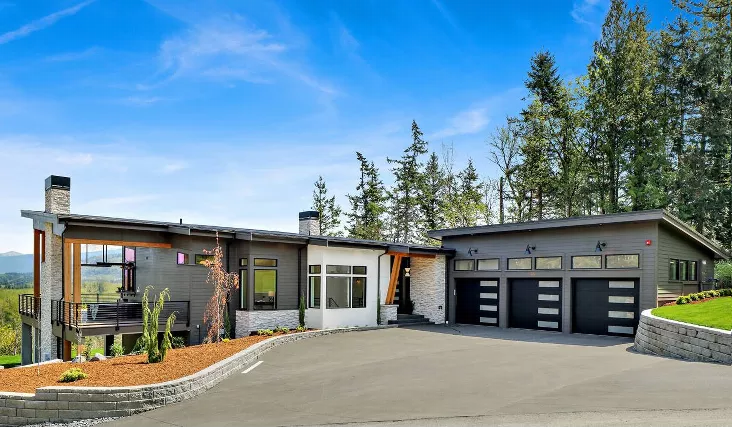 image of large contemporary house plan 8588