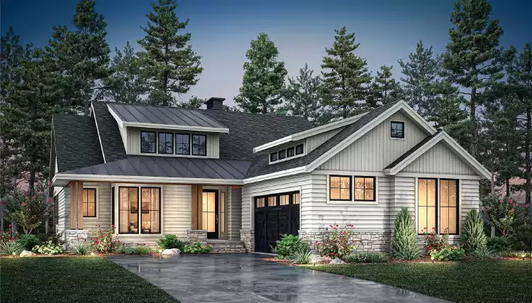 image of 2 story craftsman house plan 8668