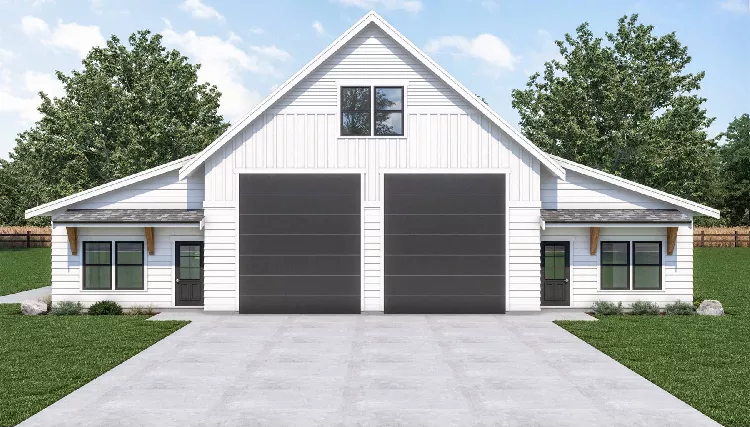 image of garage house plan 8734