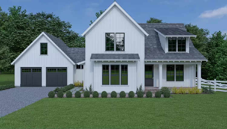 image of 2 story modern farmhouse plan 8539