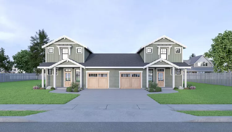 image of duplex house plan 8302