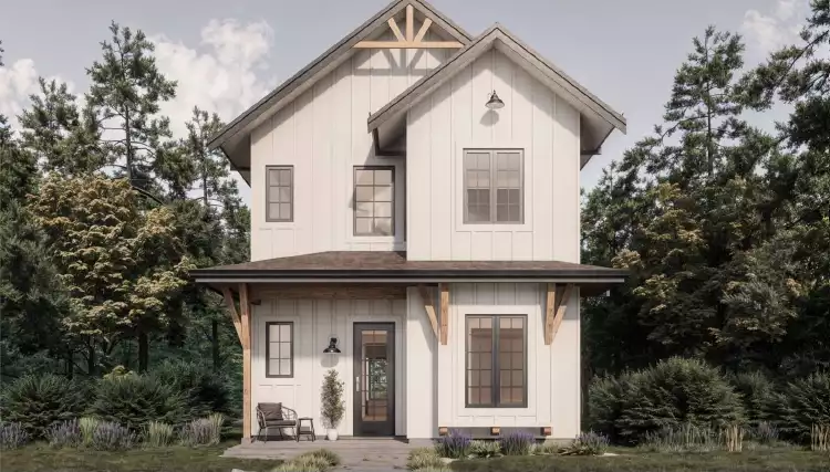 image of 2 story craftsman house plan 10083