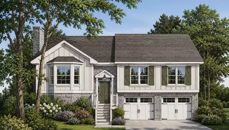 image of bi-level house plan 1060