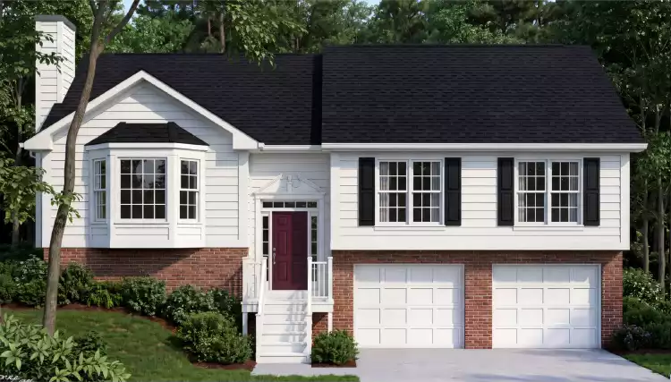 image of bi-level house plan 1060