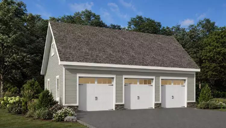 image of garage house plan 1247
