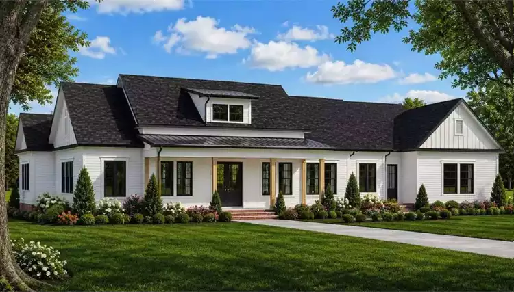 image of courtyard house plan 12608