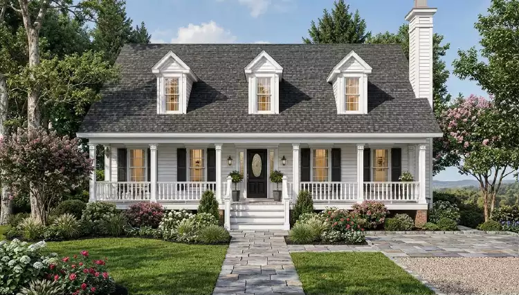 image of small farmhouse plan 2054
